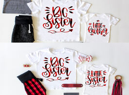 Foto van Baby peuter benodigdheden 1pc big sister little brother outfit buffalo plaid graphic t shirt matchin