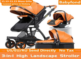 Foto van Baby peuter benodigdheden 3 in 1 stroller high view luxury travel pram portable bebe carriages two w