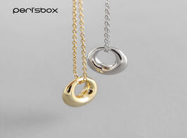 Foto van Sieraden peri sbox 925 sterling silver hollow out gold round necklace chunky hoop charm necklaces ge