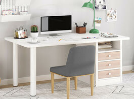 Foto van Meubels pure color computer desk laptop learning workstation home office furniture with drawer