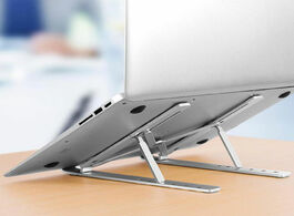 Foto van Computer aluminum alloy laptop holder stand adjustable folding portable for notebook lifting cooling