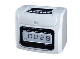 Foto van Computer english paper id card punching machine electronic attendance lcd clock face with built in b