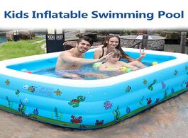 Foto van Baby peuter benodigdheden 130 110cm kids inflatable pool family rectangular swimming bathing tub ind