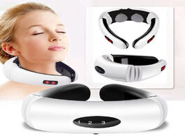 Foto van Schoonheid gezondheid electric pulse back and neck massager far infrared heating pain relief tool he