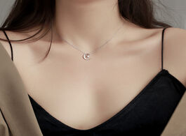 Foto van Sieraden moon star 925 sterling silver necklace fashion simple sparkling clavicle chain woman weddin