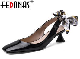 Foto van Schoenen fedonas brand design pumps women spring summer square toe shallow basic party casual shoes 