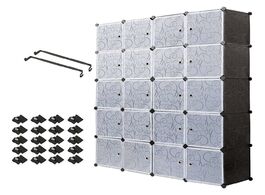 Foto van Meubels 20 cube 12 organizer stackable plastic storage shelves multifunctional modular closet cabine