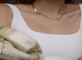 Foto van Sieraden 2020 trendy street style 18k gold filled short herrringbone chain choker necklaces for wome