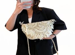 Foto van Tassen summer women s straw bags handmade tassel beach female rattan woven handbags bohemia shoulder