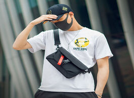 Foto van Tassen men s bags light canvas shoulder bag for 2020 fashion handbag male small flap black