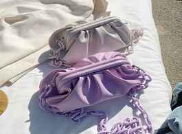 Foto van Tassen chain pu leather crossbody bag for women 2020 lady designer handbag solid color shoulder cros