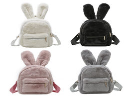 Foto van Baby peuter benodigdheden cute cartoon animal rabbit plush backpack creative 6 colors ears small bag