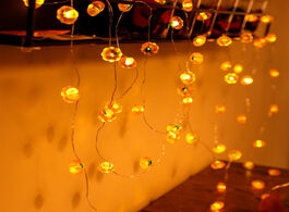 Foto van Huis inrichting wire led light halloween pumpkin lantern 30 lights remote control string party garde