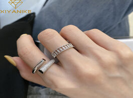 Foto van Sieraden xiyanike 925 sterling silver zircon double layer ring female fashion micro inlaid simple ha