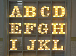 Foto van Huis inrichting alphabet led letter light romantic wedding standing lamp lights up white plastic val