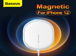 Foto van Telefoon accessoires baseus 15w qi magnetic wireless charger for iphone 12 11 pro max mini induction
