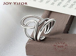 Foto van Sieraden 925 sterling silver smooth rings for women interweave jewelry beautiful finger open party b