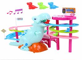 Foto van Speelgoed dinosaur paradise suit pig toys climbing stairs track peggy slide electric assembly with m