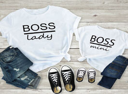 Foto van Baby peuter benodigdheden new family matching clothes mum and daughter boss printing 100 cotton momm
