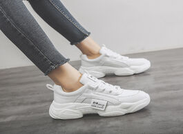 Foto van Schoenen warm women shoes 2019 new chunky sneakers for white vulcanize casual fashion dad platform b