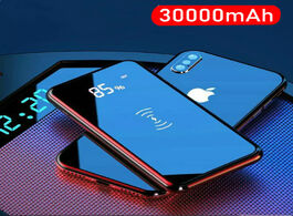 Foto van Telefoon accessoires 30000mah power bank wireless charger for iphone samsung external battery built 