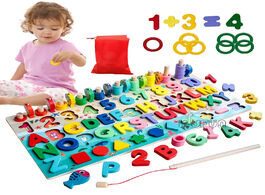 Foto van Speelgoed montessori toys educational wooden for kids babies board math fishing game 1 2 3 years
