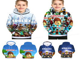 Foto van Speelgoed robloxs kid boy cartoon hooded jacket sweatshirts children hoodie pullovers drawstring str