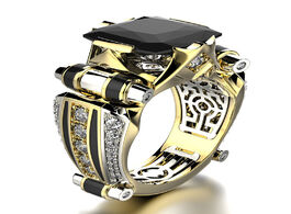 Foto van Sieraden 14k yellow gold pure natural obsidian topaz ring for women gemstone anillos de ametrine bag