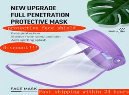 Foto van Beveiliging en bescherming protective cap full face masks shield mask clear flip up protection visor