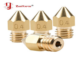 Foto van Computer 5pcs 3d printer brass copper nozzle mixed sizes 0.2 0.3 0.4 0.5 extruder print head for 1.7