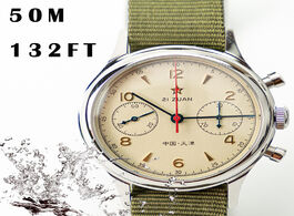 Foto van Horloge watches men top brand 1963 sapphire mechanical chronograph watch waterproof 1901 38mm for re