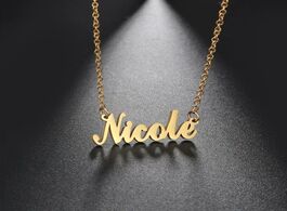 Foto van Sieraden my shape custom name necklace stainless steel customized personalized letter rose gold chok