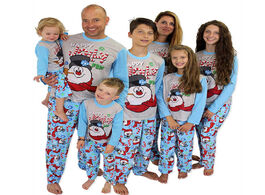 Foto van Baby peuter benodigdheden family matching christmas pajamas set mom and kid clothes snowman print wa