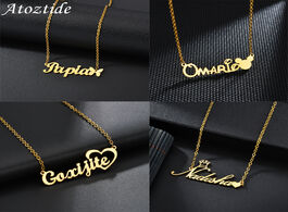 Foto van Sieraden atoztide fashion custom name stainless steel necklaces personalized jewelry chain crown hea