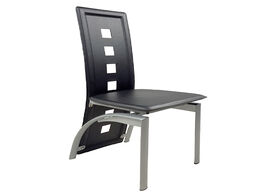 Foto van Meubels 2pcs high grade pvc leather comfortable chairs black for restaurants cafes banquets companie