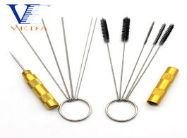 Foto van Gereedschap stainless steel needle brush nozzle cleaning kit spray gun repair tool for body painting