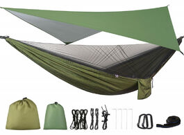 Foto van Meubels camping hammock mosquito net and canopy portable nylon rain fly tree straps for hiking survi