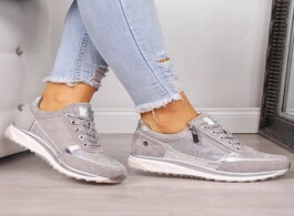 Foto van Schoenen women s chunky sneakers 2020 fashion platform shoes lace up breathable air vulcanize female