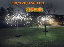 Foto van Lampen verlichting solar powered outdoor grass fireworks light lamp 90 120 198 led for garden lawn l
