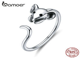 Foto van Sieraden bamoer authentic 925 sterling silver mouse animal adjustable finger ring for women 2020 zod