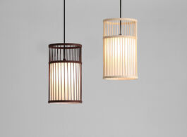 Foto van Lampen verlichting new chinese style pendant lights bamboo hand make suspension luminaire dining roo