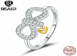 Foto van Sieraden wostu new arrival finger rings 925 sterling silver infinity love sign for women fine engage