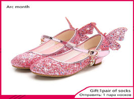 Foto van Baby peuter benodigdheden 2020 princess kids leather shoes for girls flower casual glitter children 