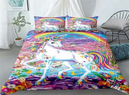 Foto van Huis inrichting popular unicorn duvet cover set single twin double queen king super size bed linen