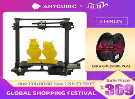 Foto van Computer anycubic chiron 3d printer large size 400x400x450mm extruder dual z axis fdm printers pla f