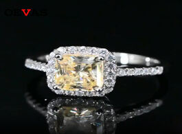 Foto van Sieraden oevas 100 925 sterling silver high carbon diamond wedding rings for women sparkling engagem
