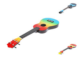 Foto van Sport en spel ukulele hand painted 21 soprano 4 strings uke bass stringed musical instrument perfect