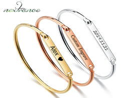 Foto van Sieraden nextvance hand decorated customized bracelets engrave name bracelet cuff bangle stainless s