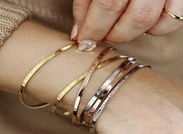 Foto van Sieraden inspirational cuff bracelet bangle for women rose gold silver color engraved mantra bracele