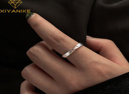Foto van Sieraden xiyanike 925 sterling silver minimalist geometric open ring charm women trendy classic part